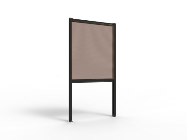 Store plissé Marron - Eclypser Vertical - Semi transparent sur-mesure