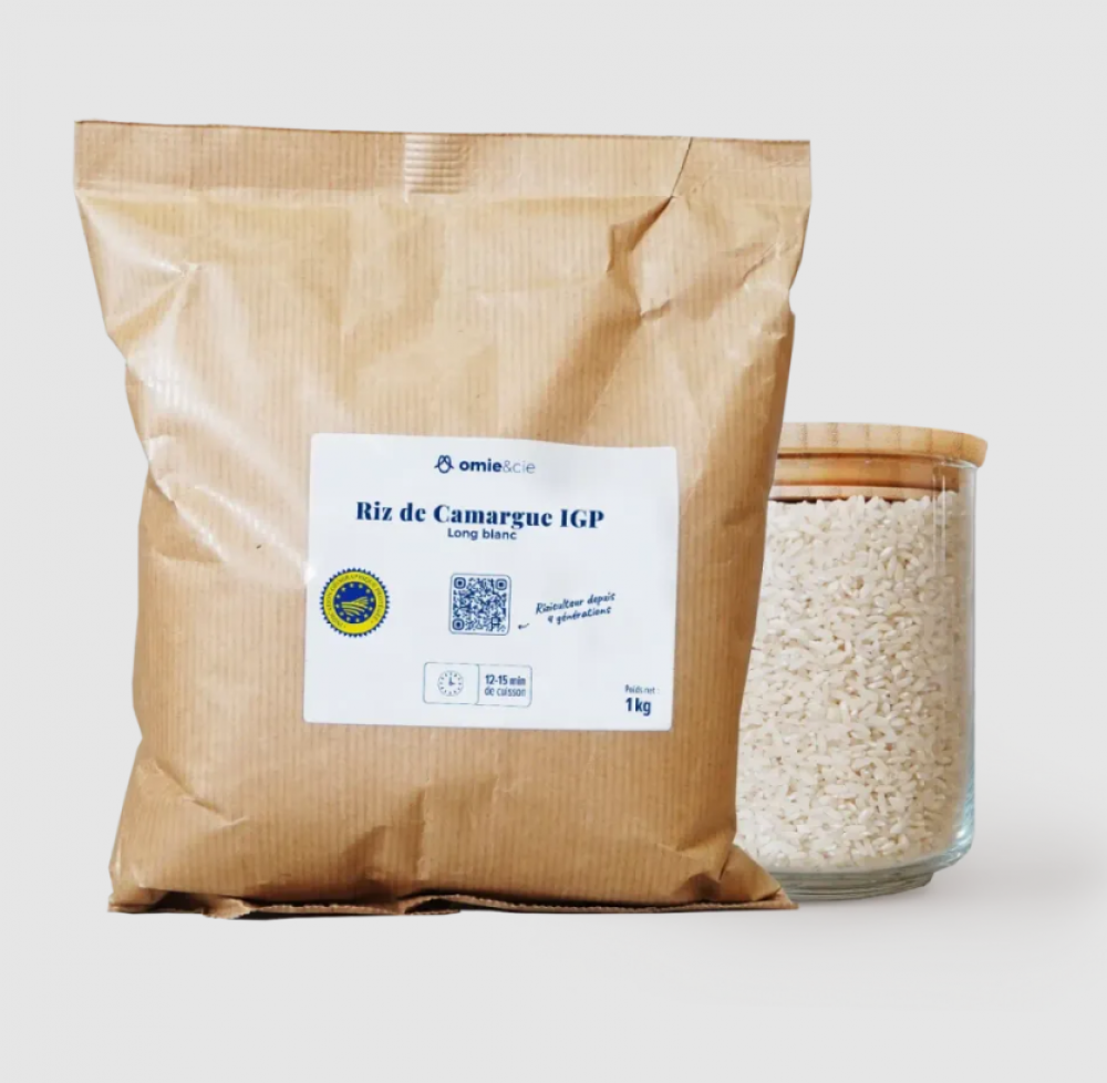 Riz long blanc de Camargue 1 kg - OMIE