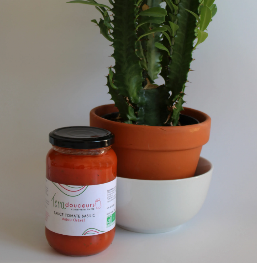 Sauce tomate basilic 345gr Terradouceur