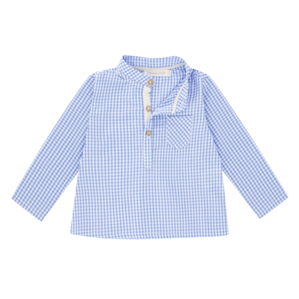 blouse frelon vichy bleu