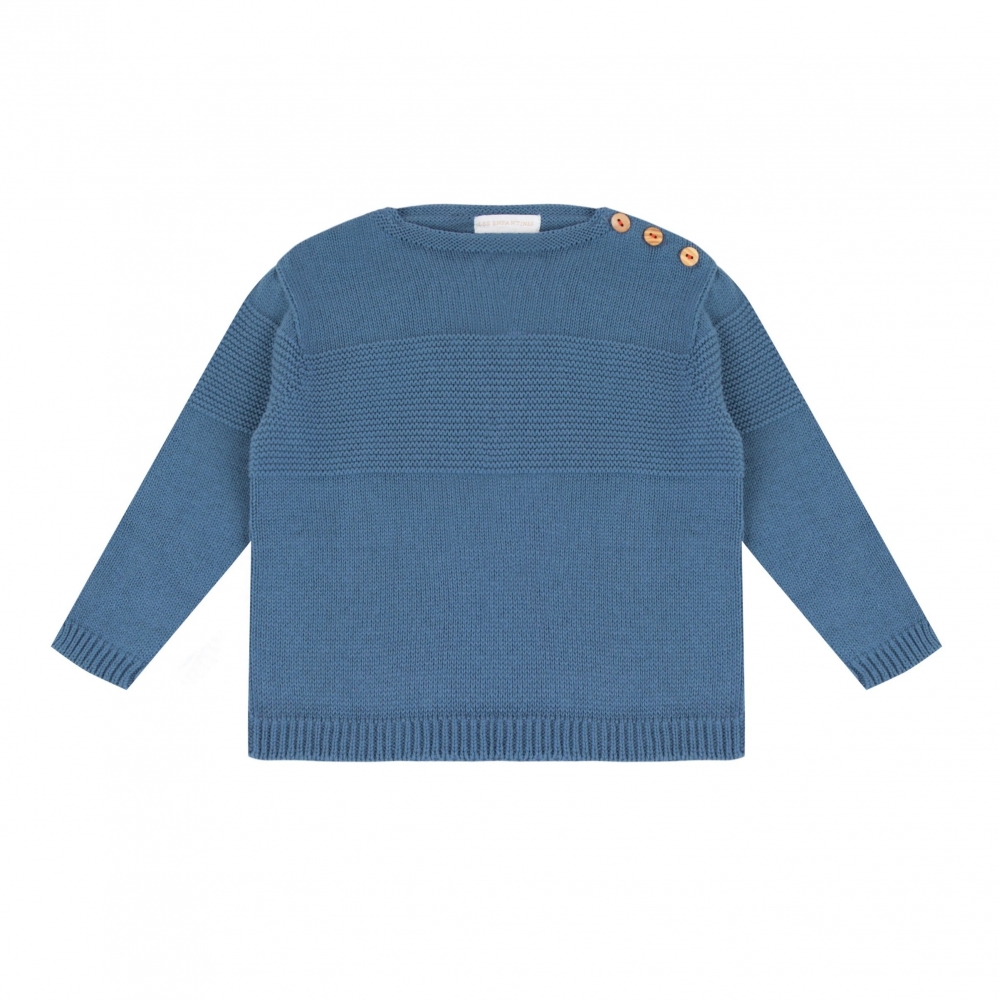 Pull mousse bleu orage