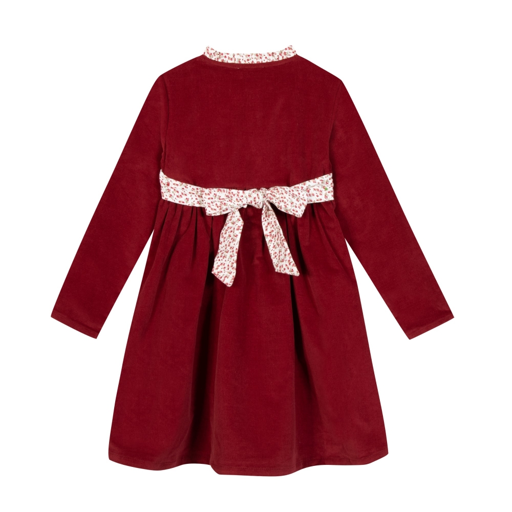 Robe heron velours bordeaux