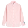 CHEMISE ROSE COL OFFICIER GALONS BLEU CÉLESTE 