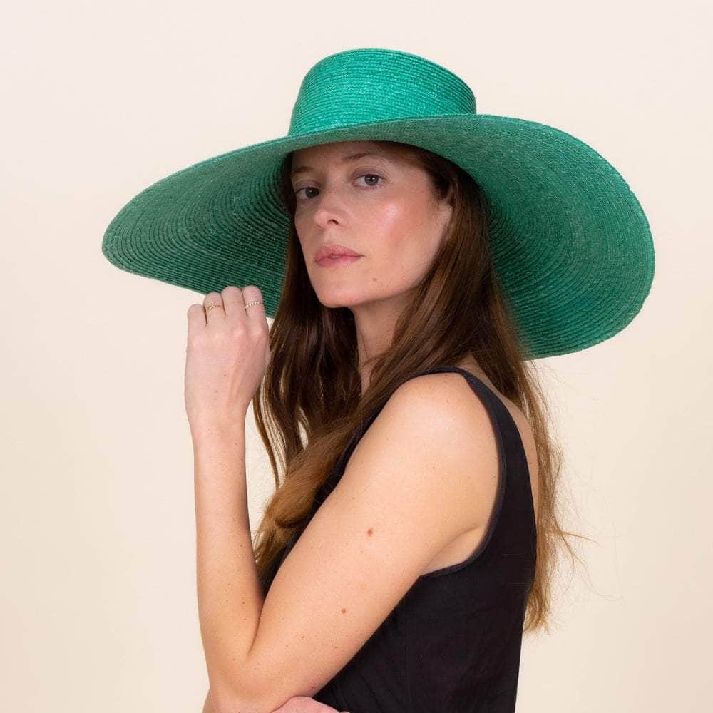Grande capeline Turquoise