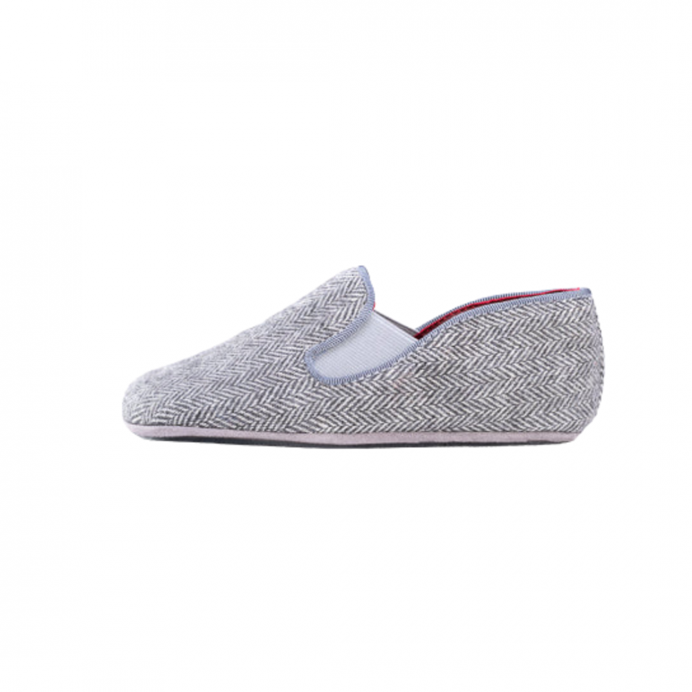 La pantoufle Tweed Gris Souris Enfant 