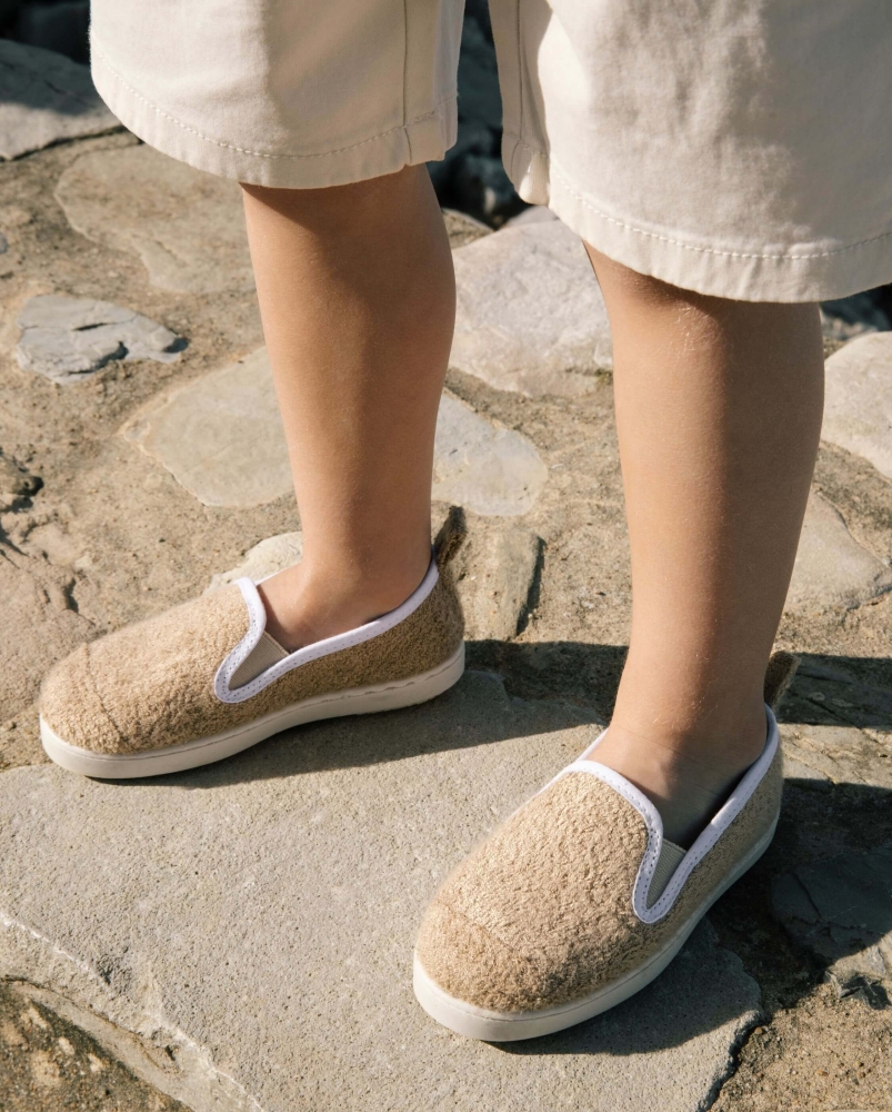 Espadrille enfant éponge, beige