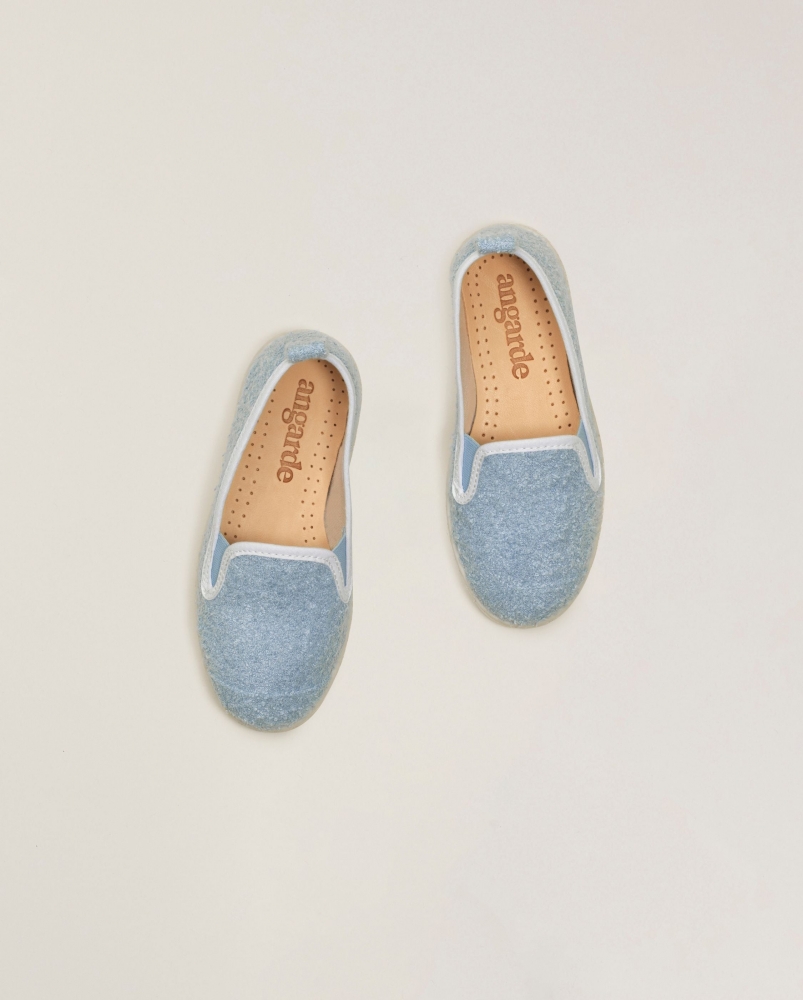 Espadrille enfant éponge, bleu clair