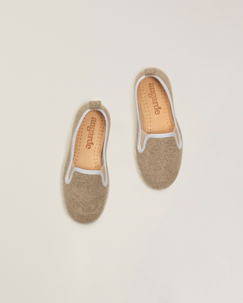 Espadrille enfant éponge, beige