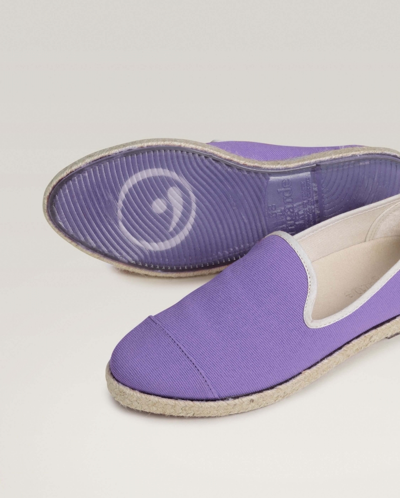 Espadrille femme coton, violet