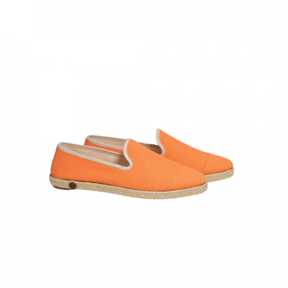 Espadrille femme coton, melon