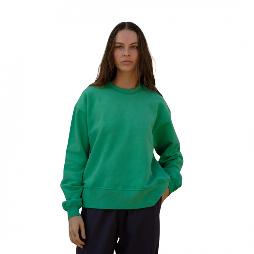 Sweatshirt femme coton bio, vert