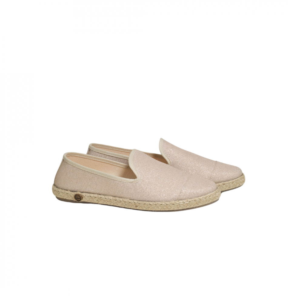 Espadrille femme lurex, beige