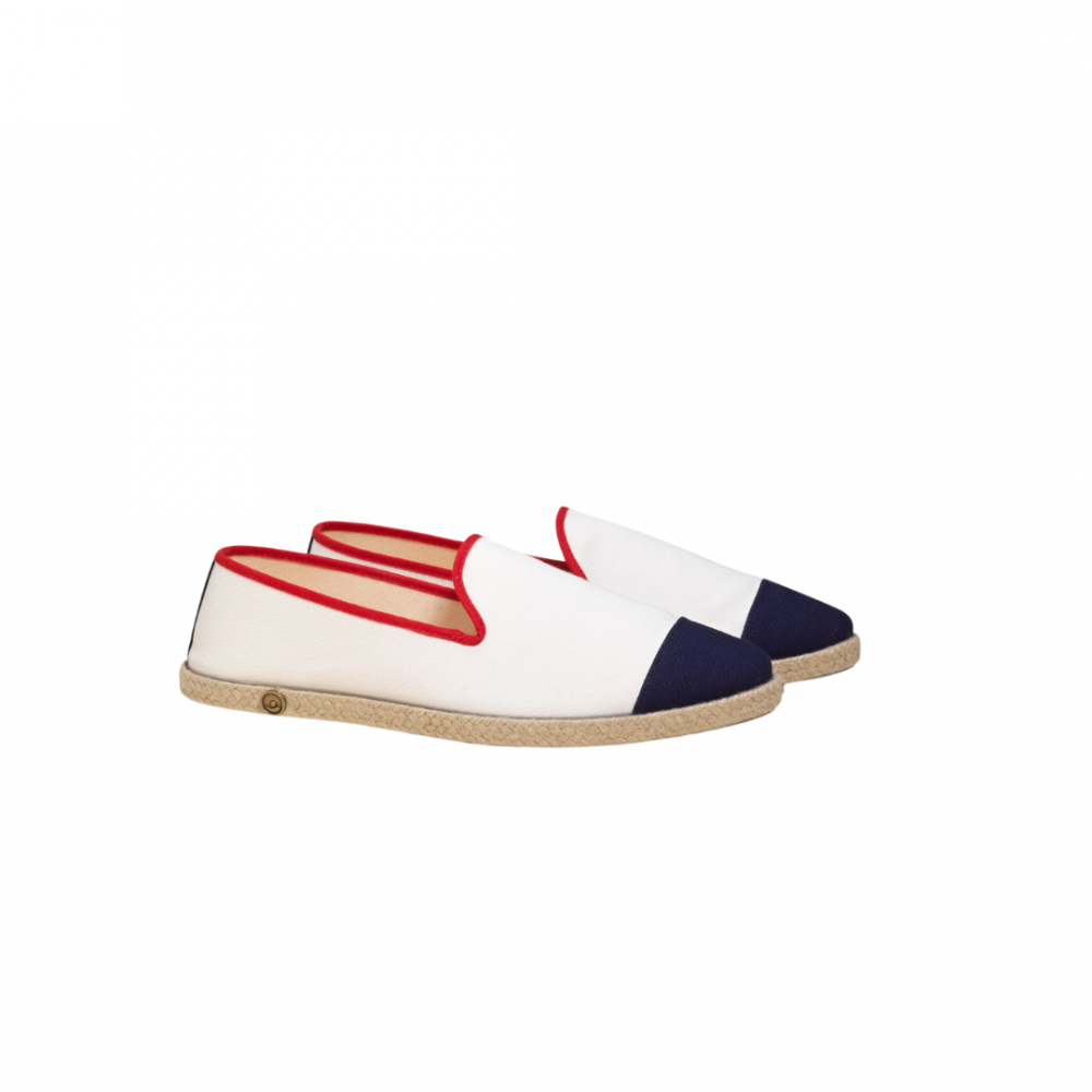 Espadrille femme coton, tricolore flag