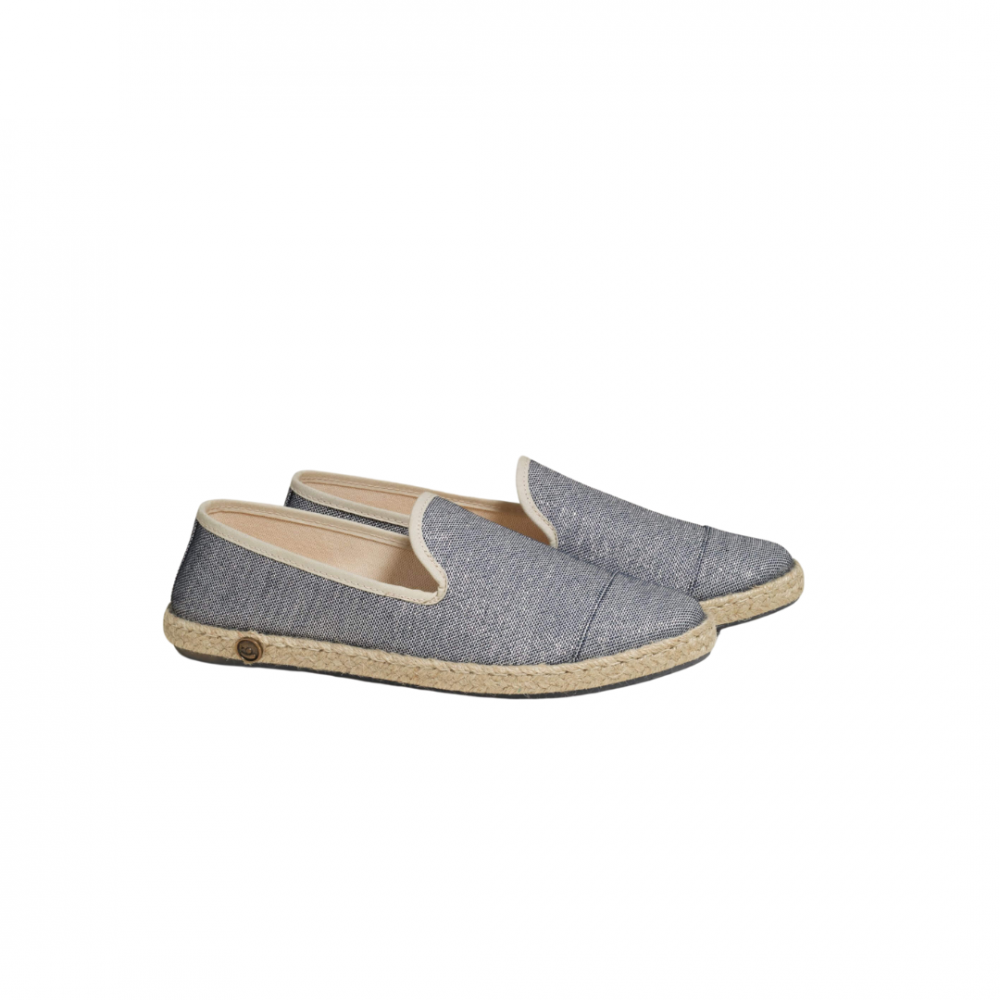 Espadrille femme lurex, marine