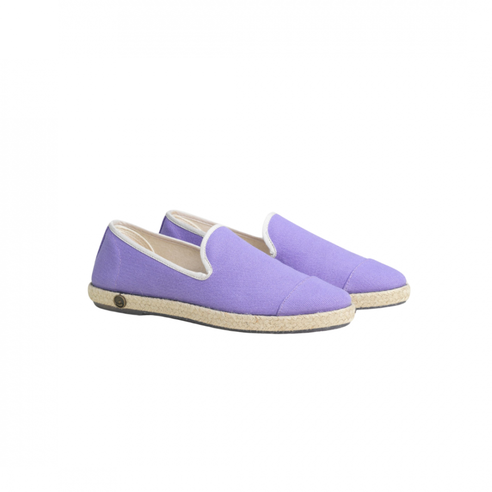 Espadrille femme coton, violet