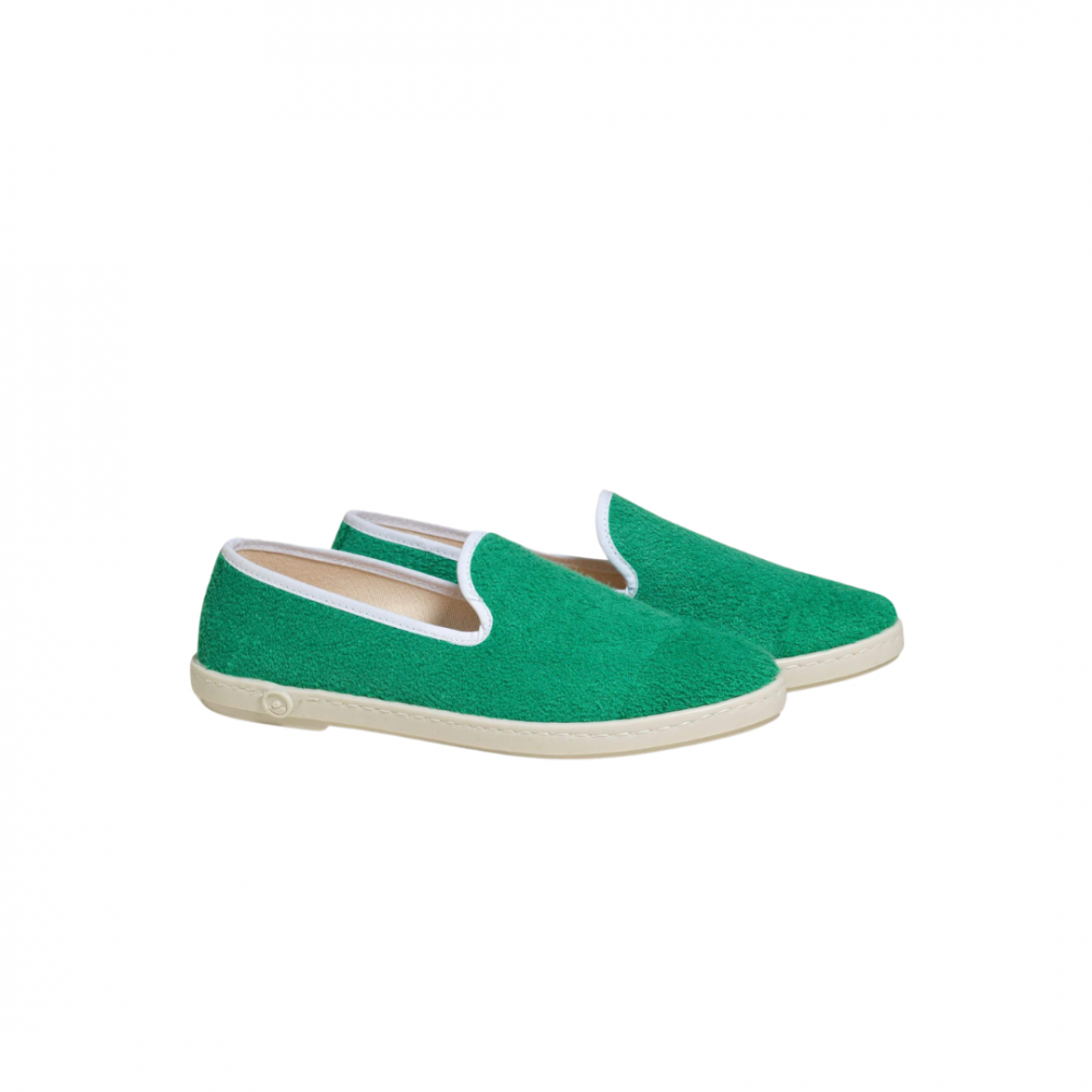 Espadrille femme éponge, menthe