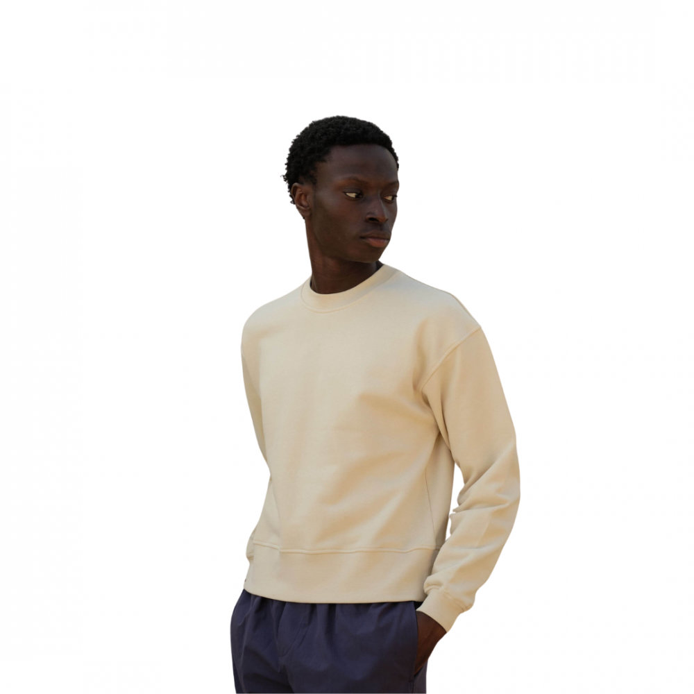 Sweatshirt homme coton bio, beige