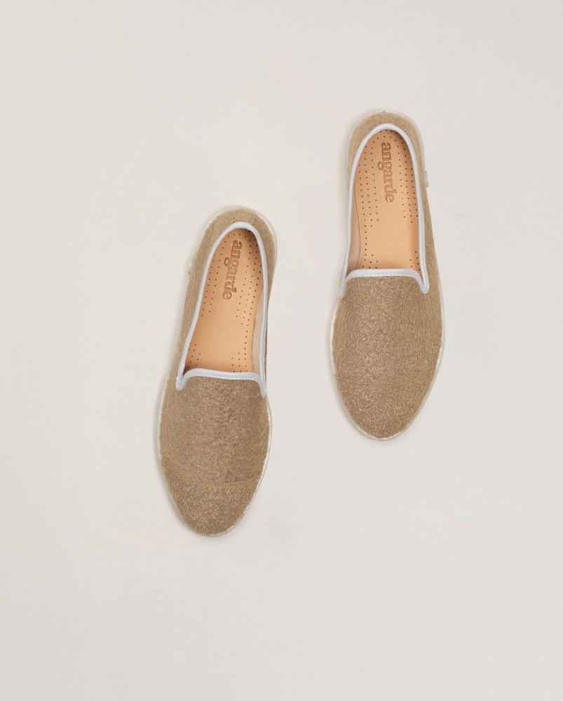 Espadrille femme éponge, beige