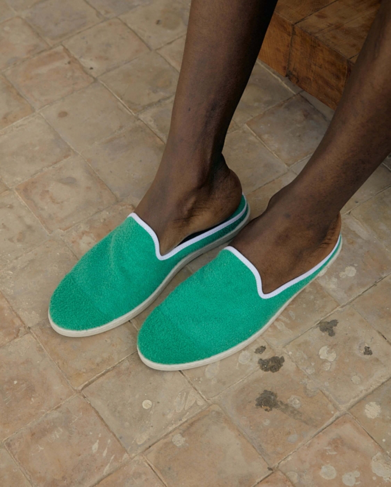 Mule homme éponge, menthe