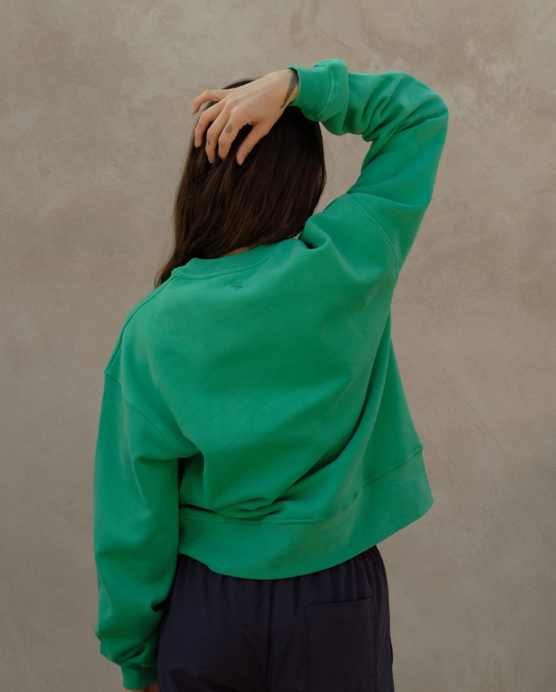 Sweatshirt femme coton bio, vert