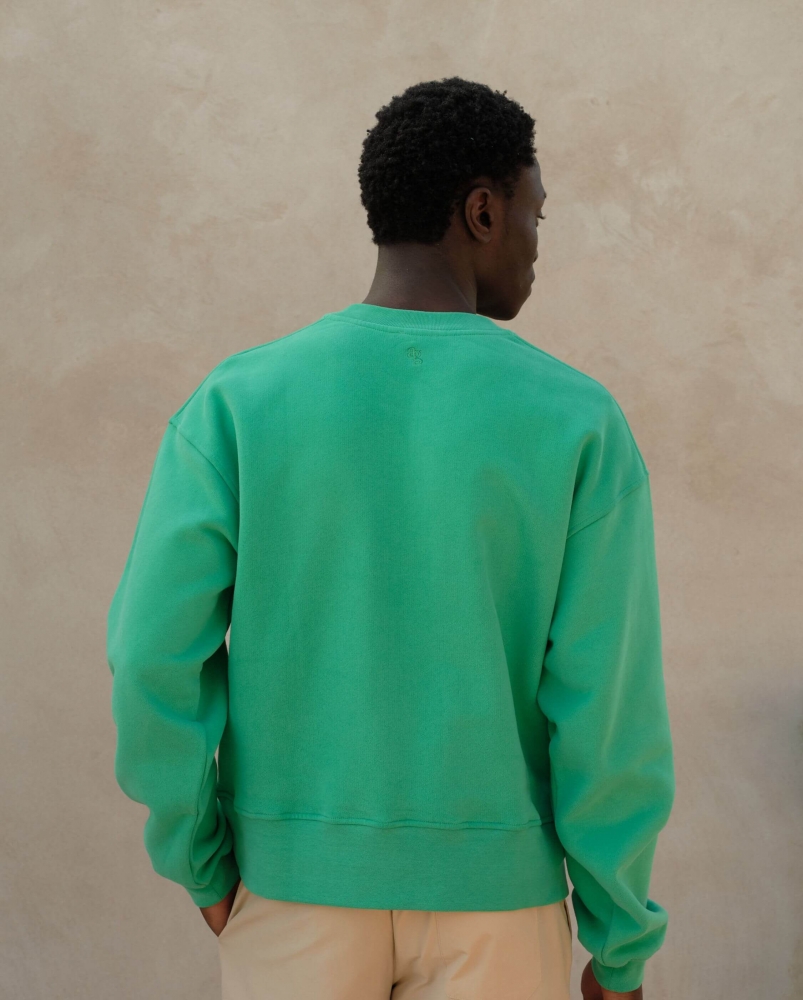 Sweatshirt homme coton bio, vert