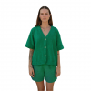 Chemise femme éponge coton bio, vert