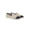 Chausson femme laine, beige marine