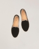 Espadrille femme coton, noir