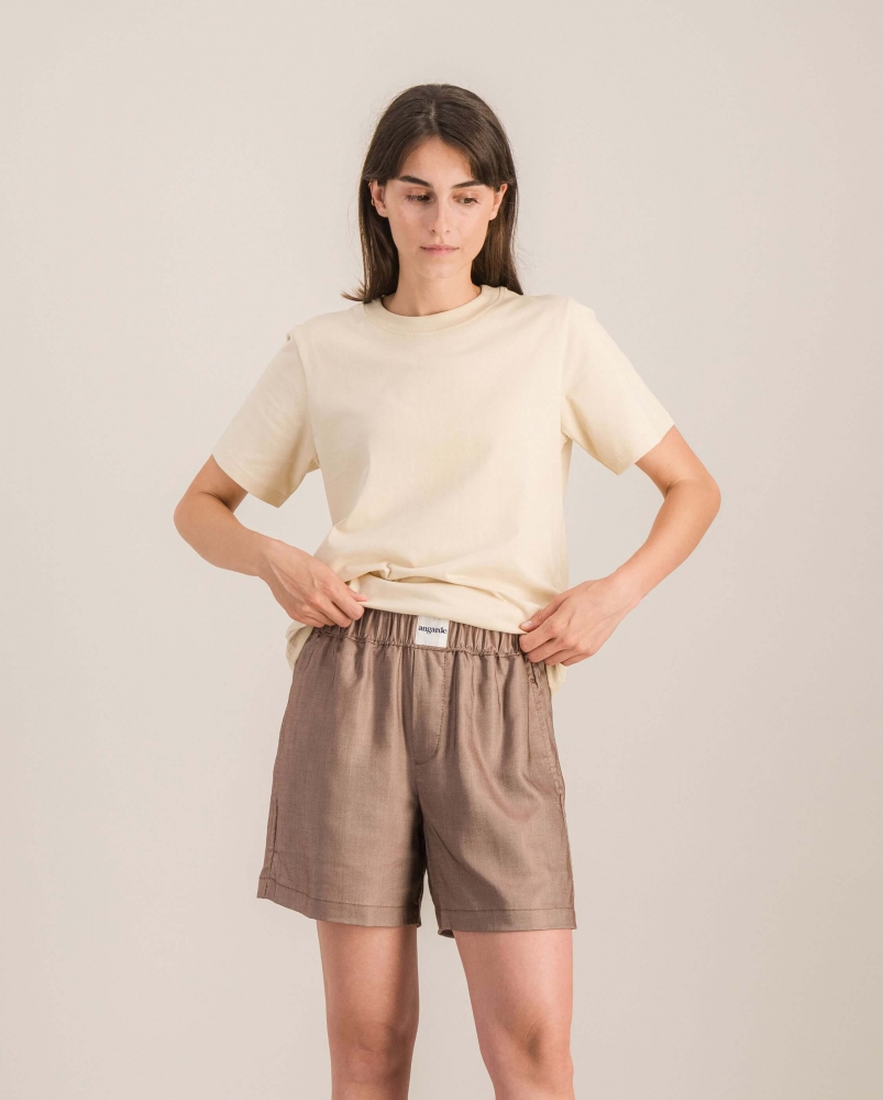 Short pyjama femme, chocolat