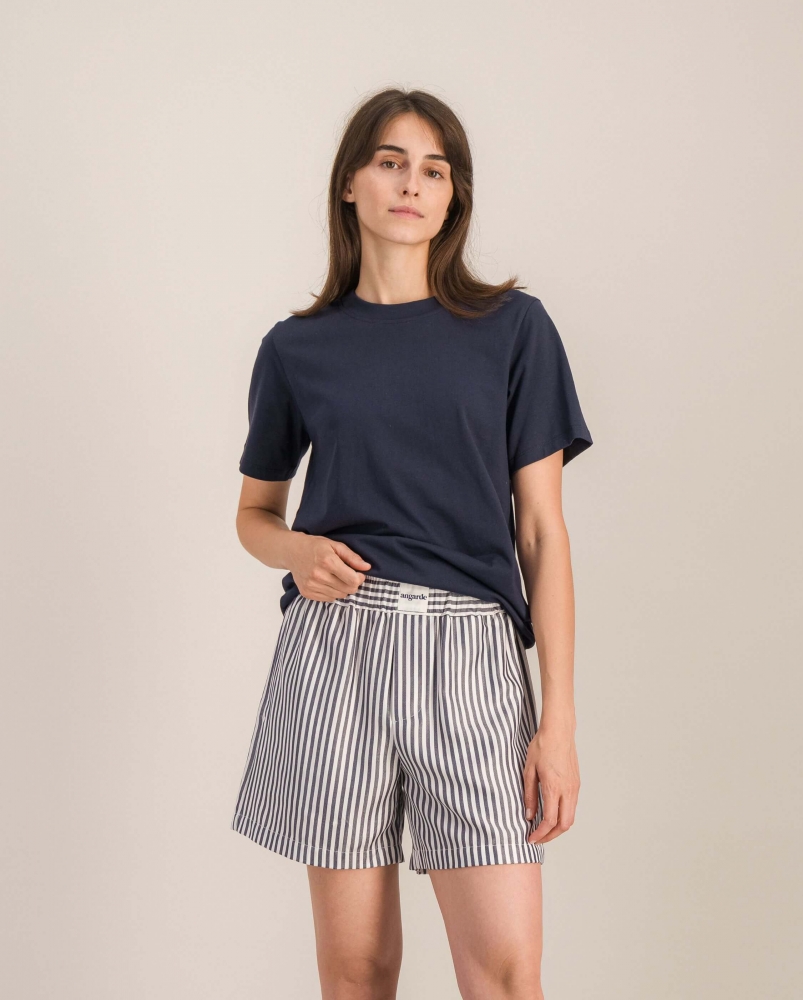 Short pyjama femme, marine