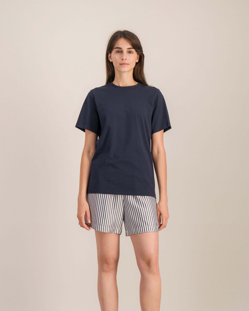 Short pyjama femme, marine