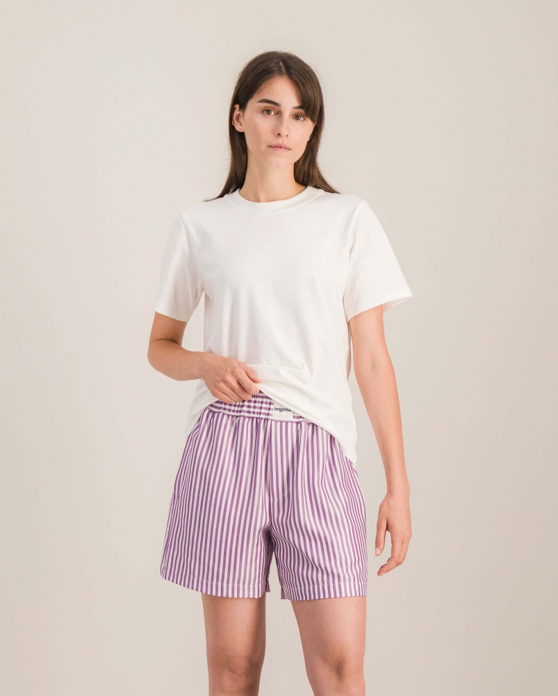 Short pyjama femme, violet