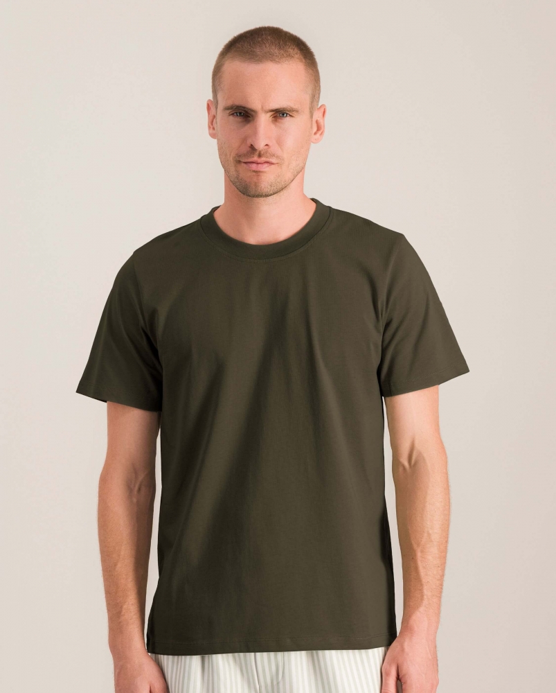 T-shirt homme coton bio, kaki