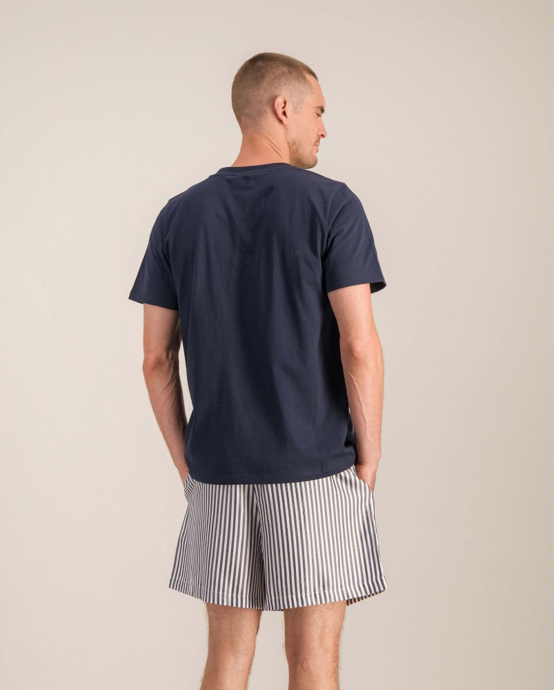 T-shirt homme coton bio, marine