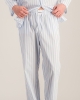 Pantalon pyjama homme coton bio, rayures bleues