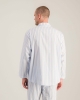 Chemise pyjama homme coton bio, rayures bleues