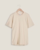 T-shirt femme coton bio, beige