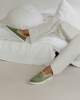 Chausson homme velours, vert