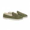 Chausson femme velours, vert