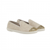 Chausson femme laine, beige paillettes