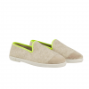 Chausson homme laine, beige jaune fluo