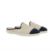 Mule homme laine, beige marine