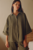 Chemise Mimosa nid d'abeille Kaki