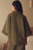 Chemise Mimosa nid d'abeille Kaki