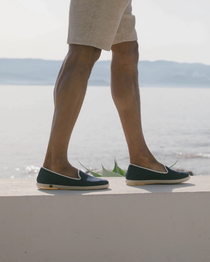 Espadrille homme coton, marine