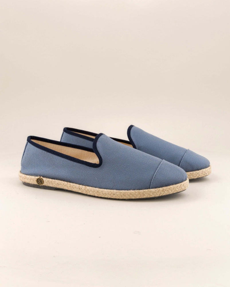Espadrille homme coton, jean marine