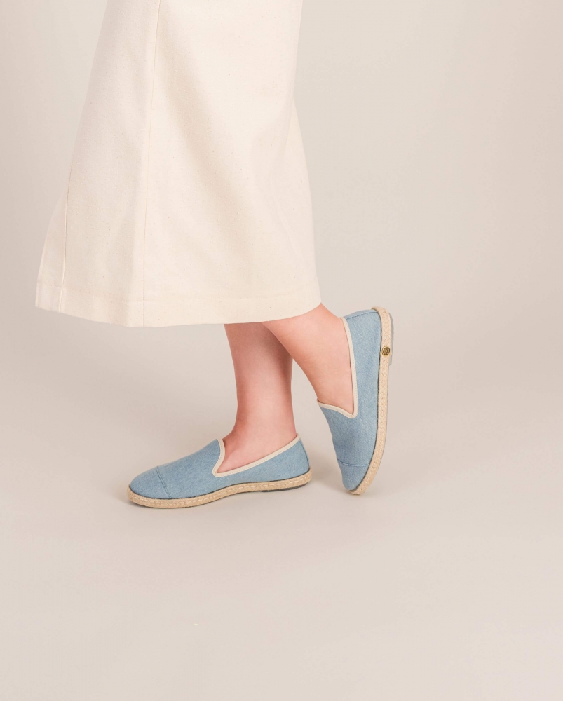 Espadrille femme denim, bleu délavé