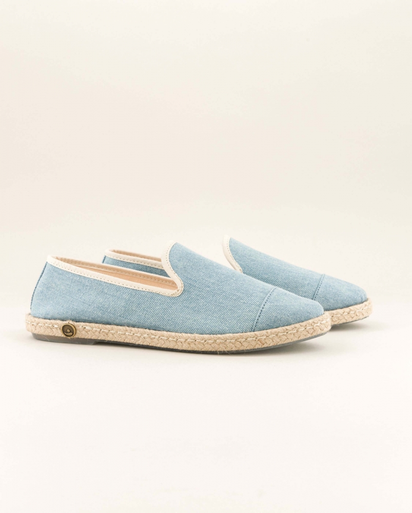 Espadrille femme denim, bleu délavé