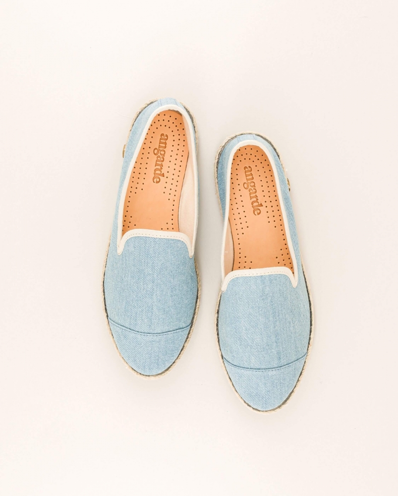 Espadrille femme denim, bleu délavé
