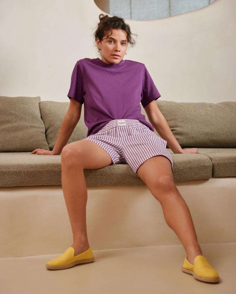 T-shirt femme coton bio, violet